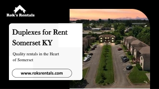 Duplexes for Rent Somerset KY
