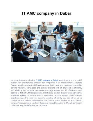 IT AMC company in Dubai