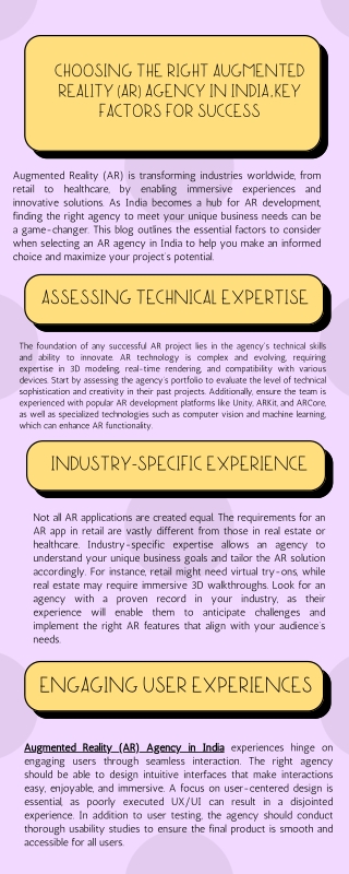 Choosing the Right Augmented Reality (AR) Agency in India Key Factors for Success