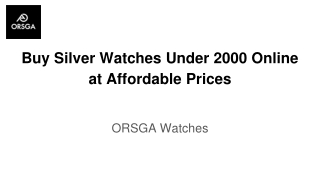 Buy Silver Watches Under 2000 Online at Affordable Prices