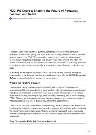 designhub83.wordpress.com-FDDI PG Course Shaping the Future of Footwear Fashion andnbspRetail