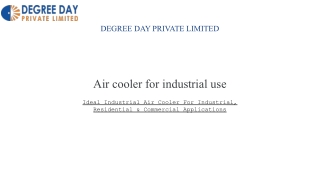 Air cooler for industrial use