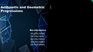 Arithmetic and Geometric Progressions