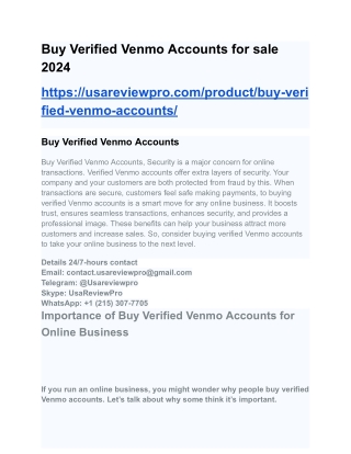 Buy Verified Venmo Accounts for sale 2024
