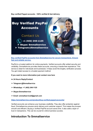 Buy verified Paypal accounts - 100% verified & fast delivery (4)