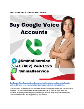 55Buy Google Voice Accounts Numbers Overview