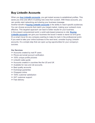 Buy LinkedIn Accounts