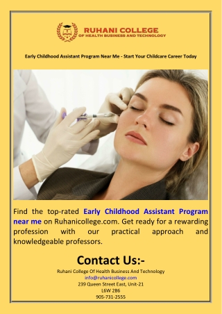 Early Childhood Assistant Program Near Me  Start Your Childcare Career Today