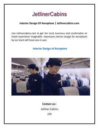 Interior Design Of Aeroplane Jetlinercabins