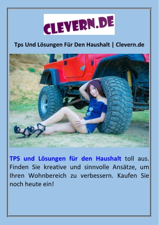 Tps Und Lösungen Für Den Haushalt  Clevern.de