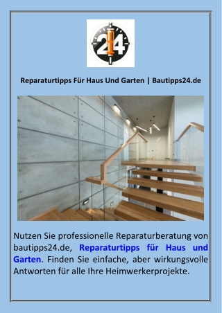 Reparaturtipps Für Haus Und Garten  Bautipps24.de