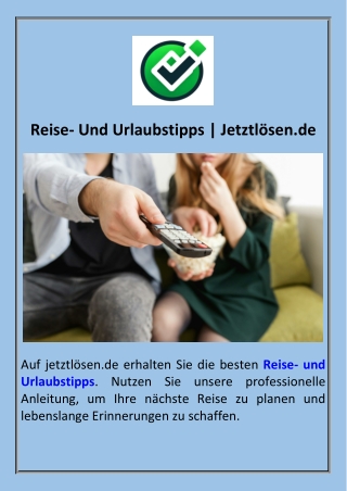 Reise- Und Urlaubstipps  Jetztlösen.de