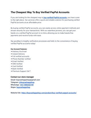 Our Best Website Buy Verified PayPal Accounts