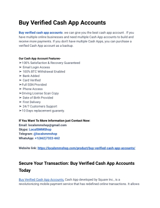 Our Best Website Buy Verified Cash App Account