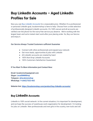 Our Best Website Buy LinkedIn Accounts
