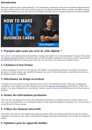 Comment créer une carte de visite digitale percutante ?
