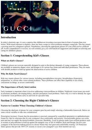 Children's Glasses 101: Tips for Picking and Taking Care Of Children' Eyewear