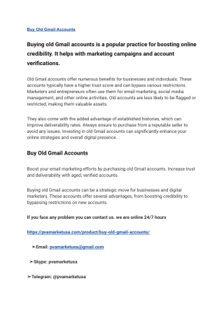 Top 5 Websites To Buy Gmail Accounts: PVA, Aged & Bulk