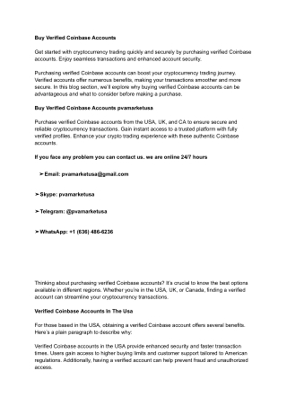 Buy Verified Coinbase Accounts - Buy Service Shop