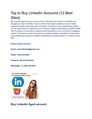 Top to Buy LinkedIn Accounts [12 Best Sites]