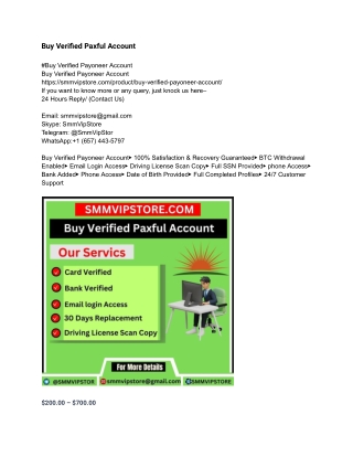 Buy Verified Paxful Account