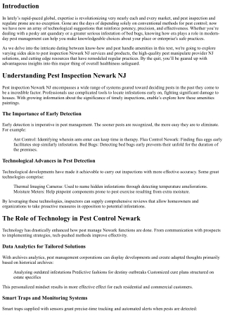 The Role of Technology in Modern Pest Inspection and Control Services