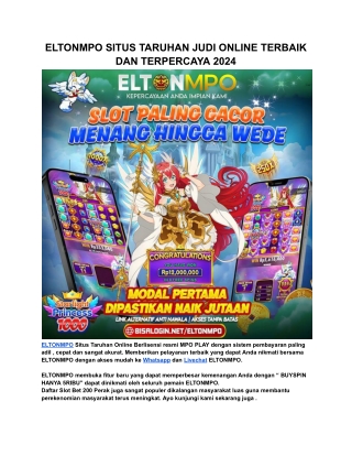 ELTONMPO | DAFTAR SLOT BET 200 PERAK