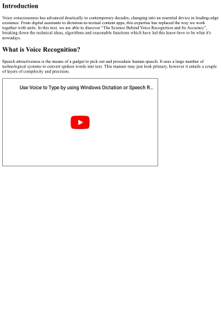 “The Science Behind Voice Recognition and Its Accuracy”