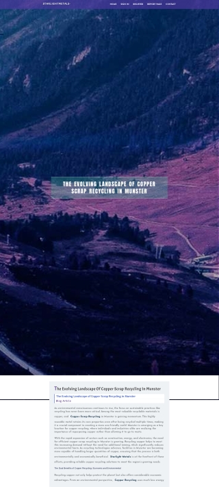 The Evolving Landscape of Copper Scrap Recycling in Munster