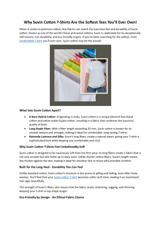 suvin cotton t-shirt