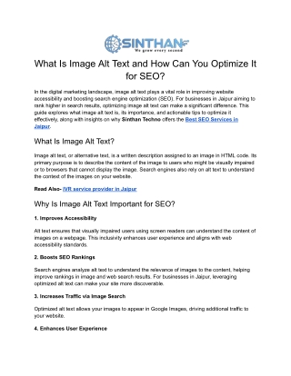 What Is Image Alt Text and How Can You Optimize It for SEO