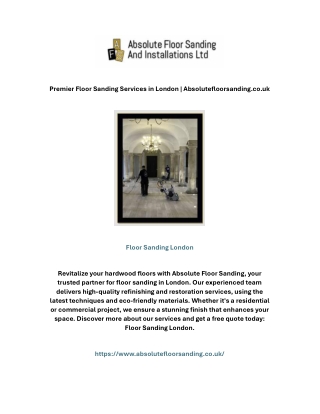 Premier Floor Sanding Services in London | Absolutefloorsanding.co.uk