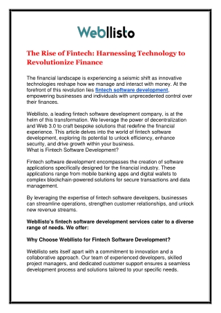 fintech software development