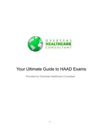 HAAD EXAM FOR DOCTORS