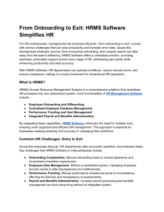 From Onboarding to Exit_ HRMS Software Simplifies HR