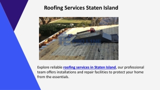 Roofing Services Staten Island
