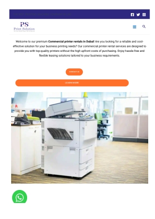 Affordable Printer for Lease in Dubai