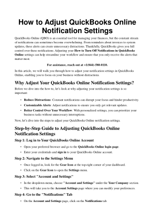How to Adjust QuickBooks Online Notification Settings