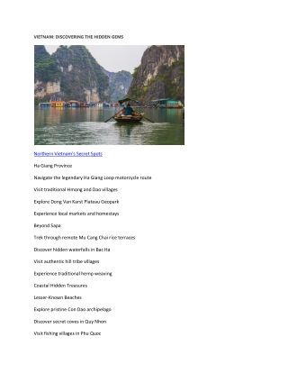 Vietnam: Discovering the Hidden Gems