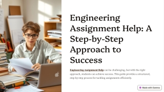 Engineering Assignment Help A Step-by-Step Approach to Success
