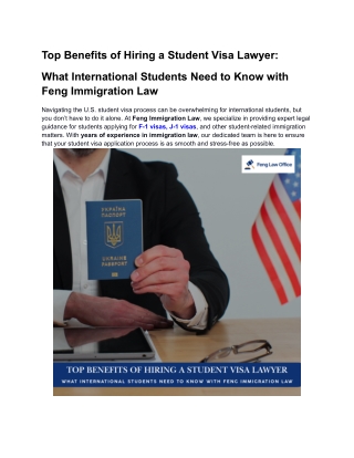 Top Benefits of Hiring a Student Visa Lawyer_ What International Students Need to Know with Feng Immigration Law