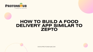 Food Delivery App Like Zepto | Protonshub Technologies