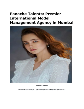 Panache Talents: Premier International Model Management Agency in Mumbai