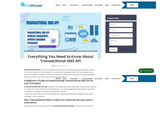 QuickMessage: Best Transactional SMS Service Provider in India