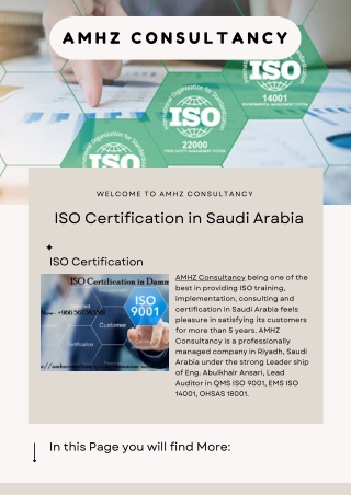 ISO Consultant in Jeddah
