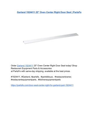 Garland 1924411 25_ Oven Center Right Door Seal _ PartsFe