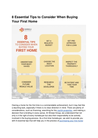 8 Essential Tips to Consider When Buying Your First Home