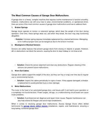 The-Most-Common-Causes-of-Garage-Door-Malfunctions