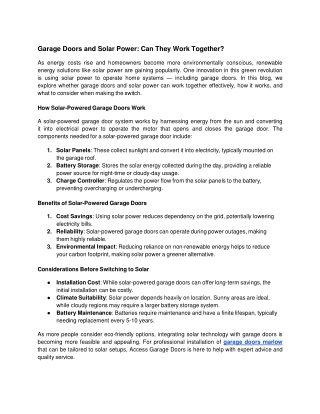 Garage Doors and Solar Power_ Can They Work Together