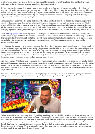 Tips On Having A Charity Casino Night